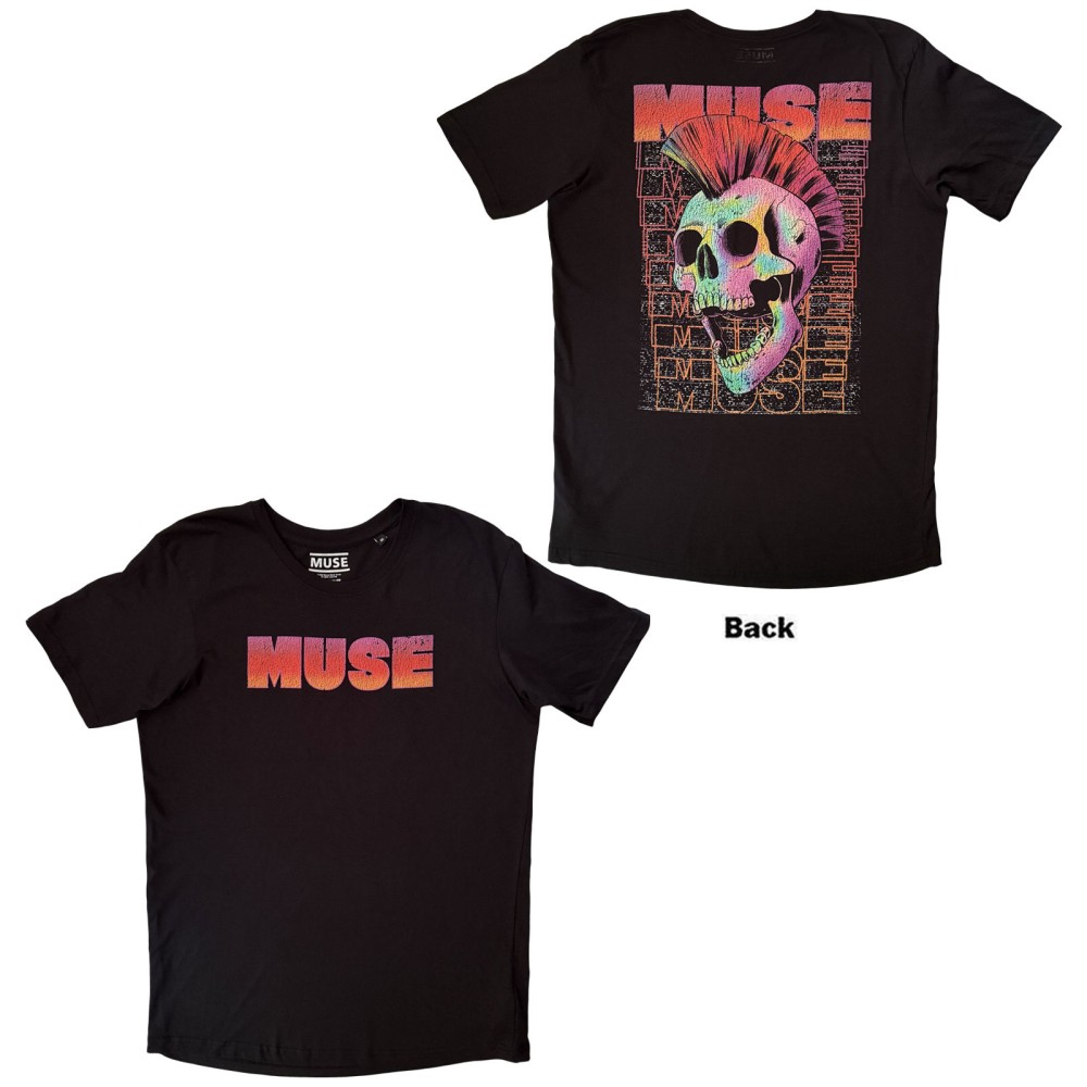 Muse - Punk Skull Mens Tshirt - Black